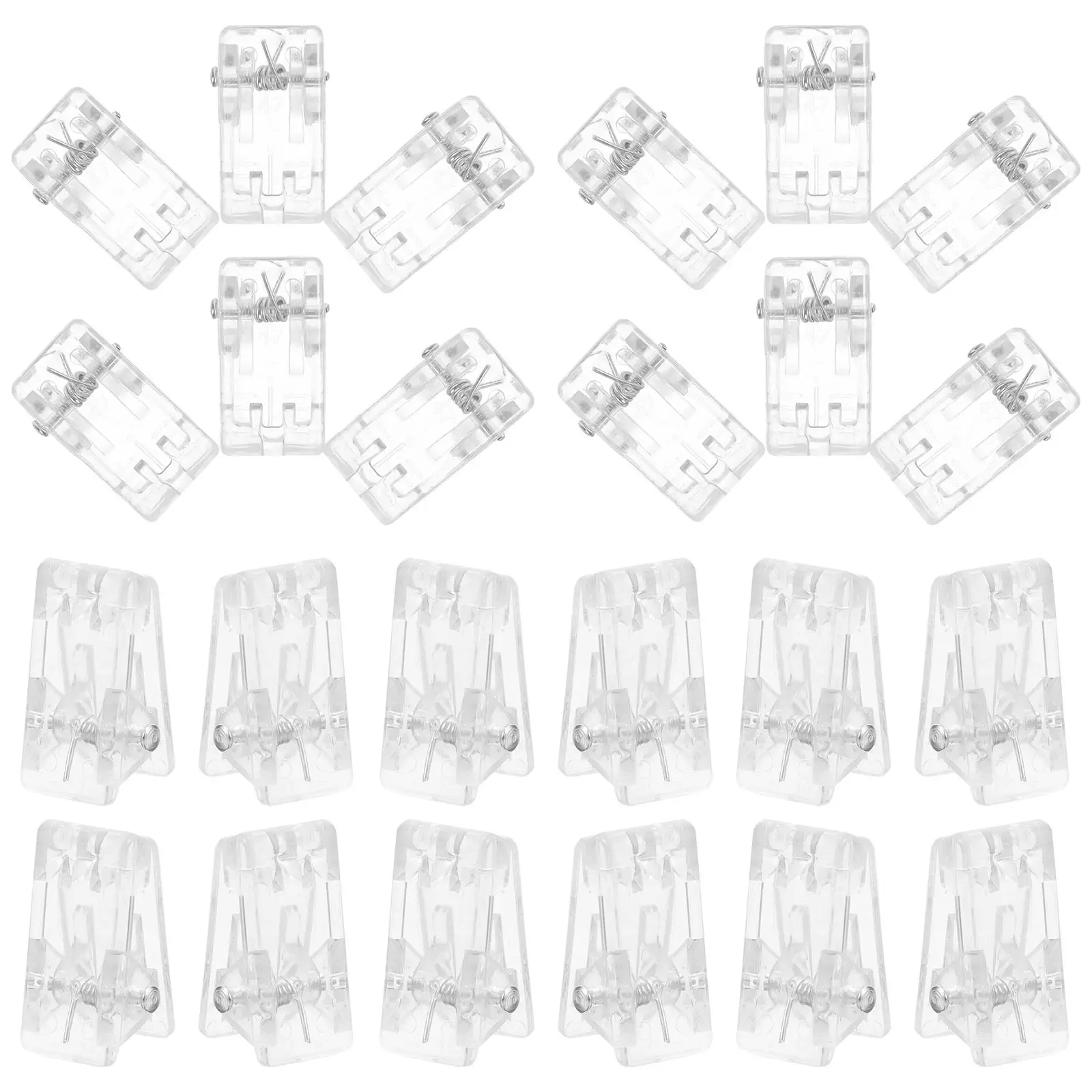 

60 шт. прозрачных акриловых зажимов-клипс для бейджей, идентификационных карт, фотографий, плакатов, настенных украшений, поделок и DIY-проектов