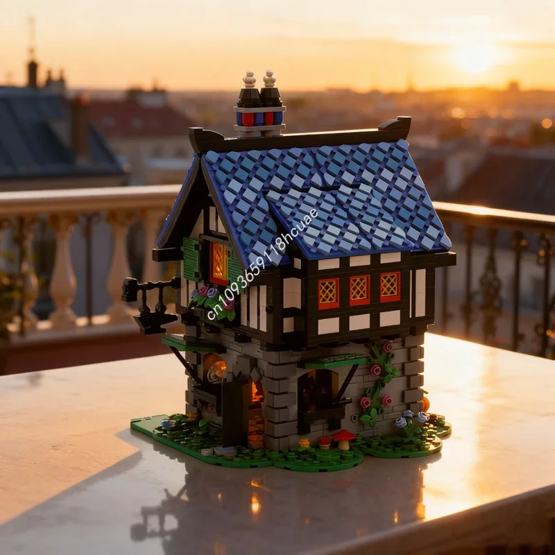 

1808pcs MOC Blacksmith Shop Remake Medieval Castleed Model Building Blocks DIY Toys Idea Education Brick Christmas Gift Kids