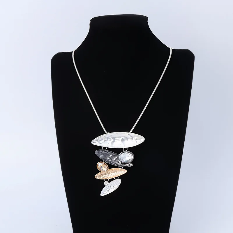 Trend Geometry Long Necklace Collar Suspension Chains Pendant for Women Aesthetic Costume Jewelry for Women Korean Unusual Thing