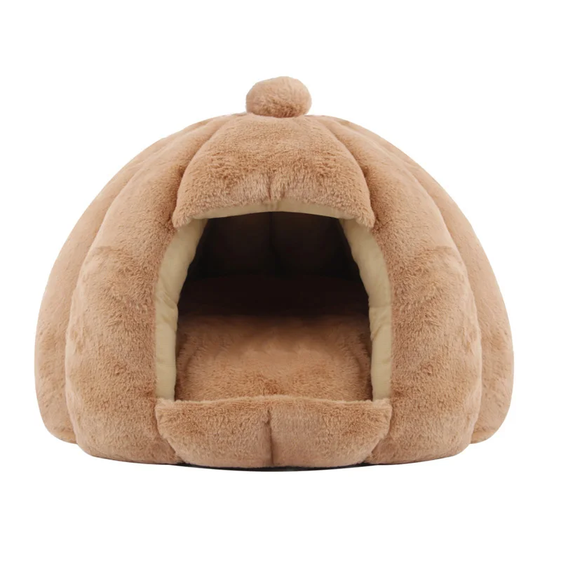 Pet Dog Bed Kennel Cat House Winter Warm Sleeping Bag Pumpkin Puppy Cushion Mat Cat Accessories House for Cats Cama Gato