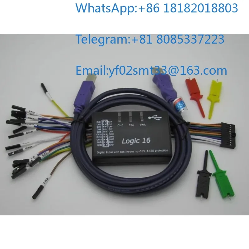 USB 100M 16 Channel Logic Analyzer Digital Signal Debug Test Instrument For FPGA ARM Development