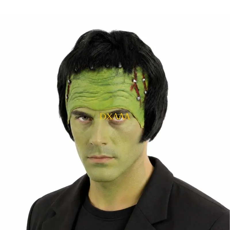 DXAA Half Face Creature Headpiece with Hair for Halloween Stage, Theme, and Cosplay