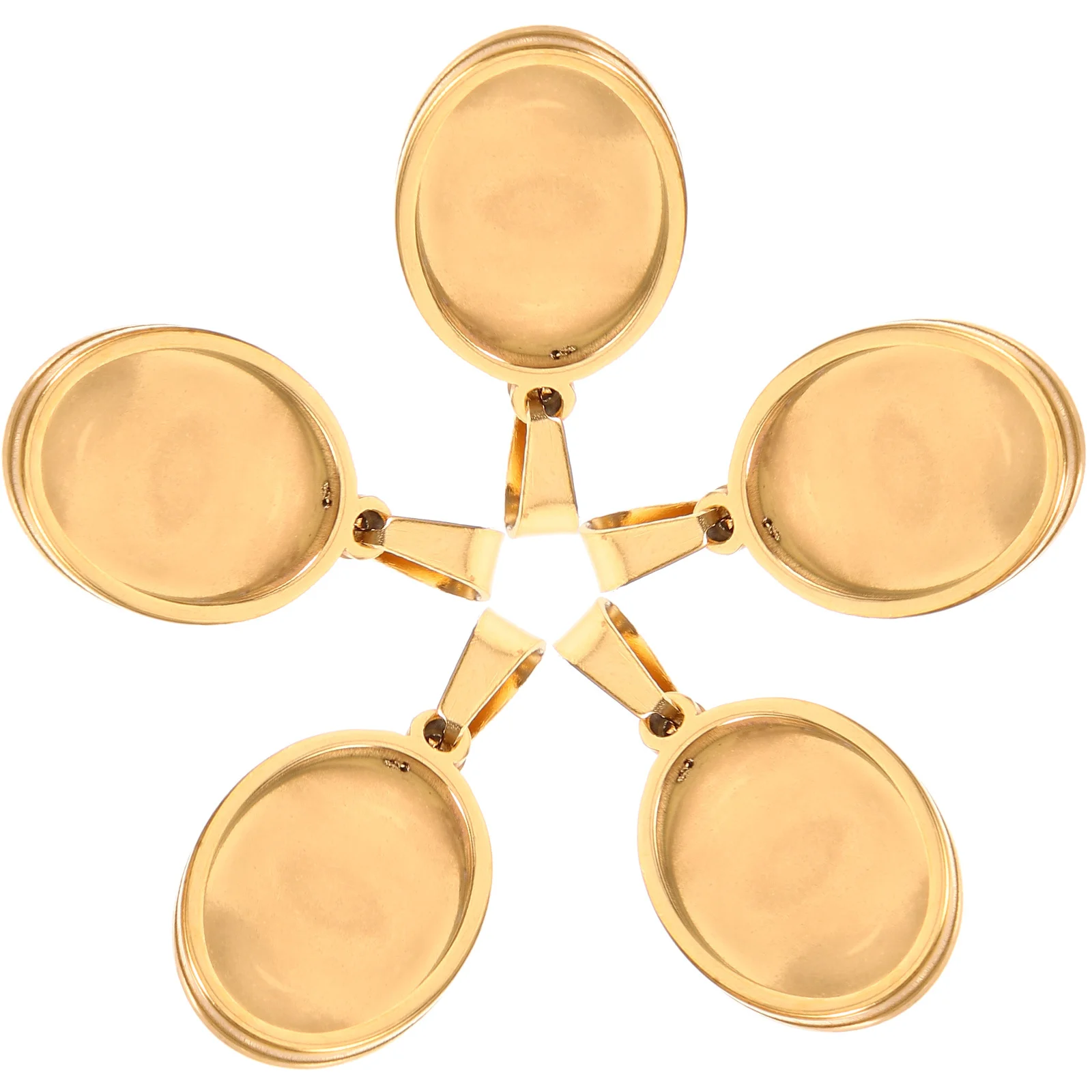 

Набор из 5 заготовок для кулонов из нержавеющей стали, основы для изготовления украшений своими руками, держатели для подвесок, заготовки из нержавеющей стали