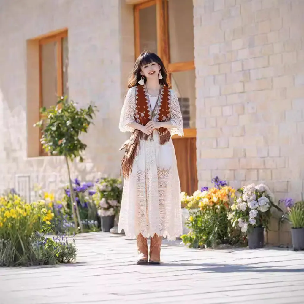 

Новый жилет с кисточками в богемном стиле и вышивкой, двухсторонний односторонний женский модный топ для тяжелой промышленности с национальным узором