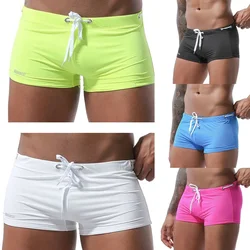 Badeanzug Boxer Kurze Schwimmen Kurze Herren Badeshorts Sexy Bademode Strand Tragen Stretch Atmungsaktive Badehose Bequeme Männer Hosen