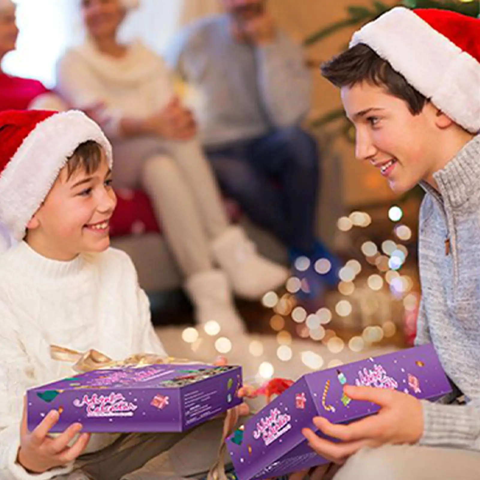 Calendrier de l'avent en cristal 2025 avec 24 pierres précieuses naturelles, Kit scientifique éducatif pour adultes et enfants, jouet de Collection de roches naturelles