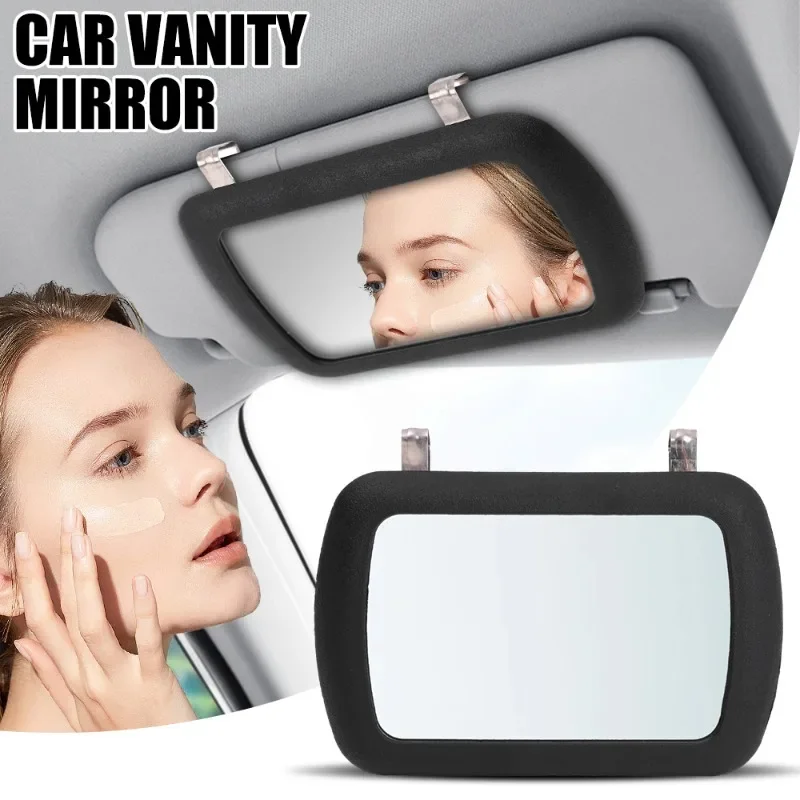 Portable Car Sun Visor Clip Touch Up Mirror Decorative Mirror Sun Visor High-definition Glass Makeup Mirrors Parts Accessories