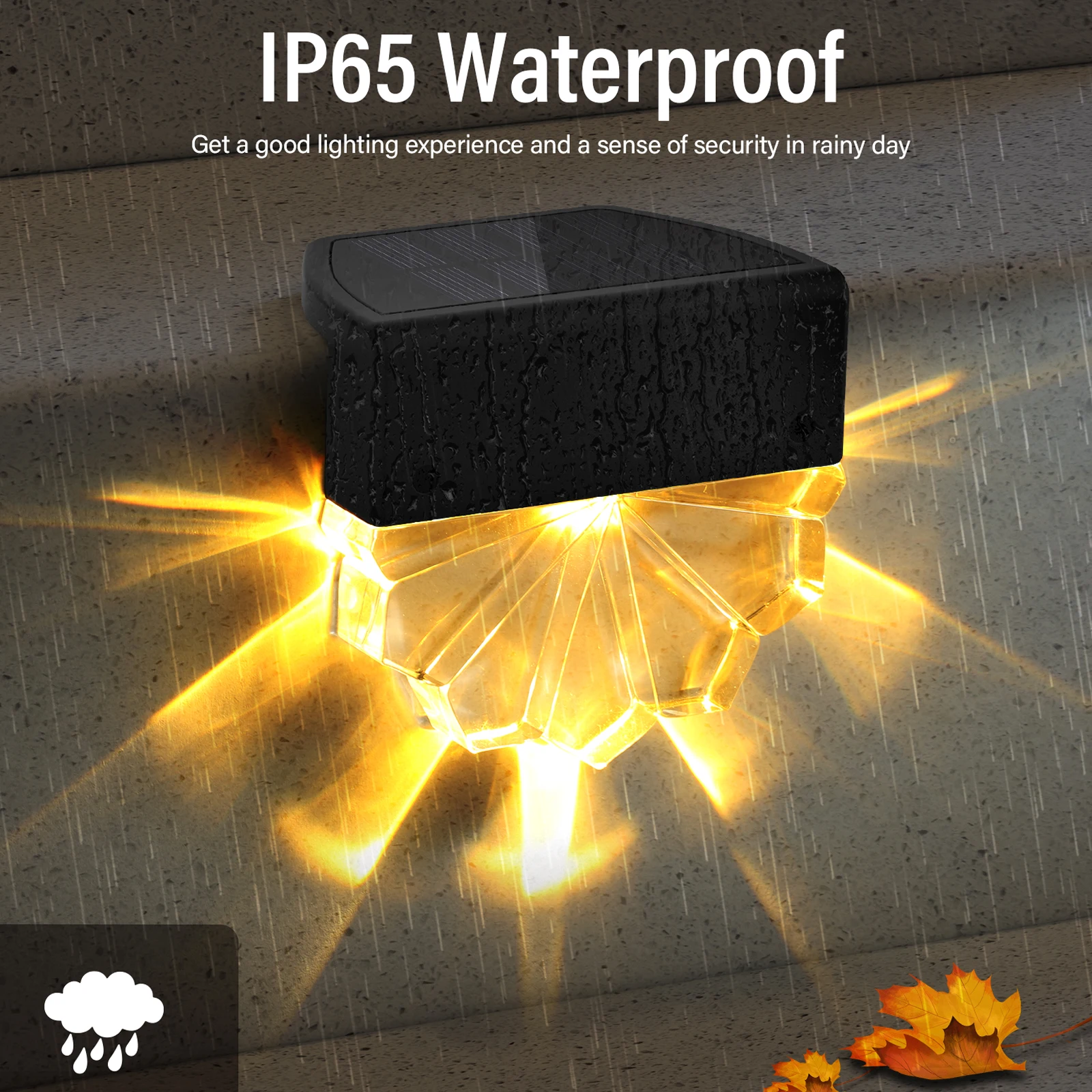 ضوء LTTENY مجموعة مصابيح سلم بالطاقة الشمسية 6 عبوات بطارية 120 مللي أمبير/قطعة لوحة طاقة شمسية من السيليكون أحادية البلورية ضوء الشمس #2