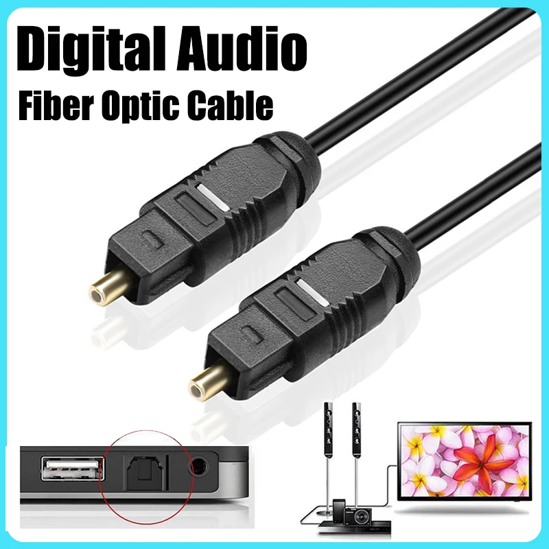 【Fast Delivery】1m 2m 3m 5m 10m Digital Fiber Optical Audio Cable Gold Plated SPDIF Toslink 5.1 Cord for DVD Xbox PS4 MD TV