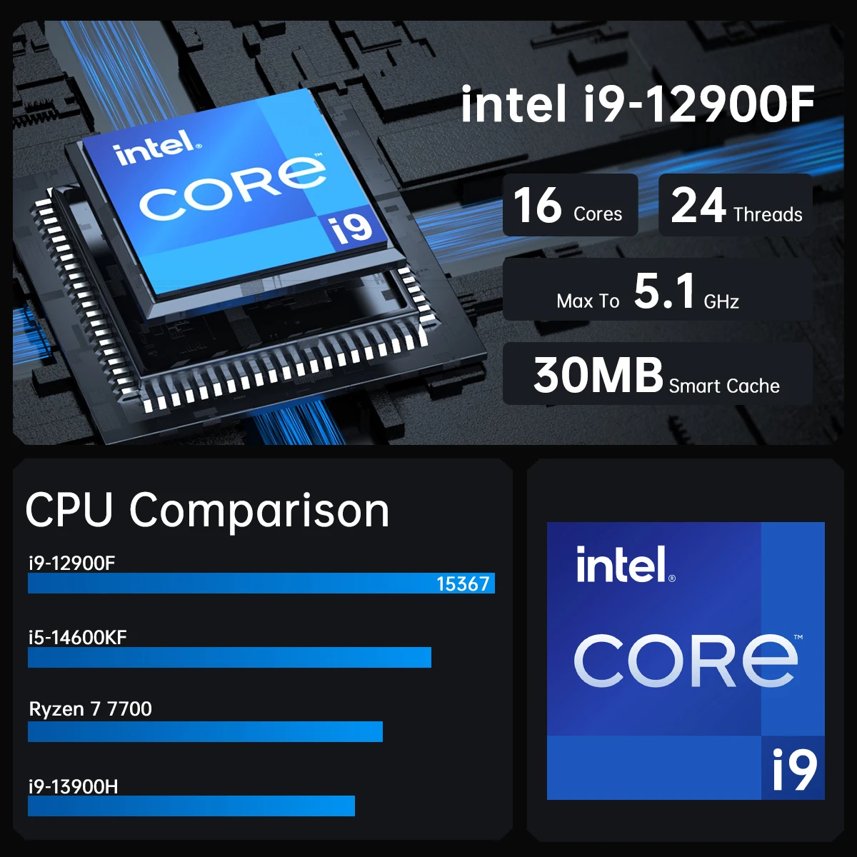 جديد Msecore MV300 Intel Core 12th Gen I9-12900F RTX4060 8G بطاقة الرسومات ألعاب الكمبيوتر الصغير كمبيوتر مكتبي Windows 11 WiFi6 BT5.3