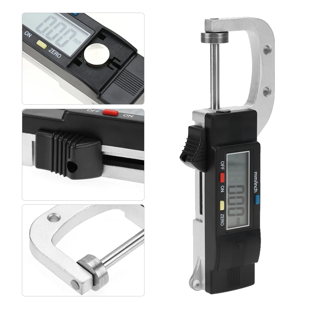 Horizontal Type Electronic Digital Display Caliper Thickness Gauge Measuring Tool 0-25mm