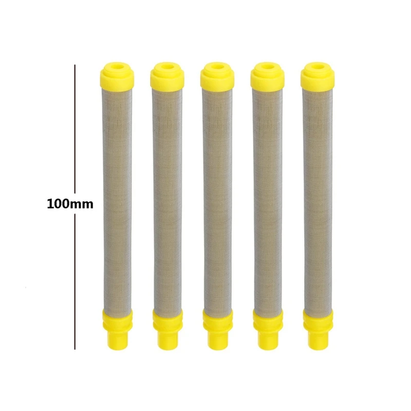 5Pcs 100 Mesh Airless Spray Filter, Mesh 100, Insert Type, 304 Stainless Steel Filters Spraying Machine Accessories