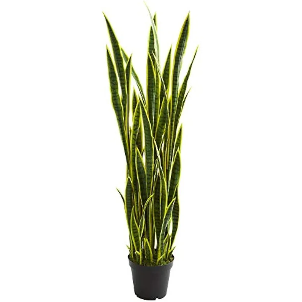 

A Nearly Natural 5-foot Tall Artificial Snake Plant Used for Indoor Home Decoration in Black Nurseries