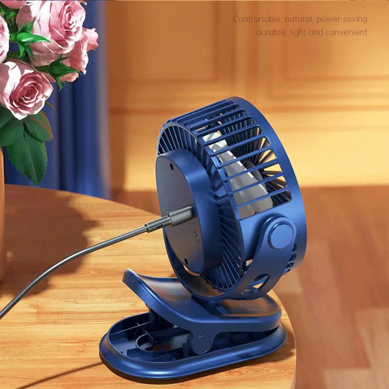 Ventole a Clip da 5000mAh ventola di raffreddamento ricaricabile USB ventola da appendere Mini ventola da tavolo ventola regolabile con rotazione di 360 gradi ventole a 4 velocità per la casa