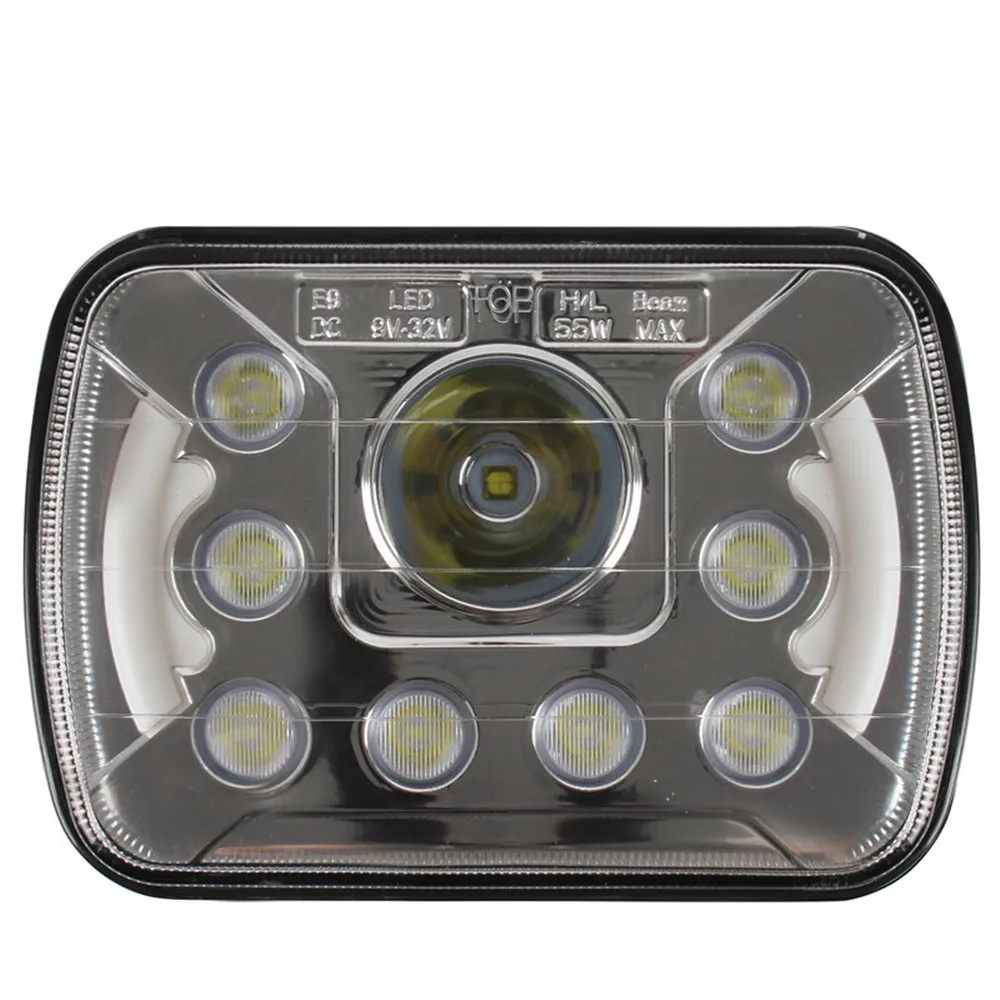 7x6 LED Headlight 55W Spot Beam Headlamp Work light LANTSUN LED6455