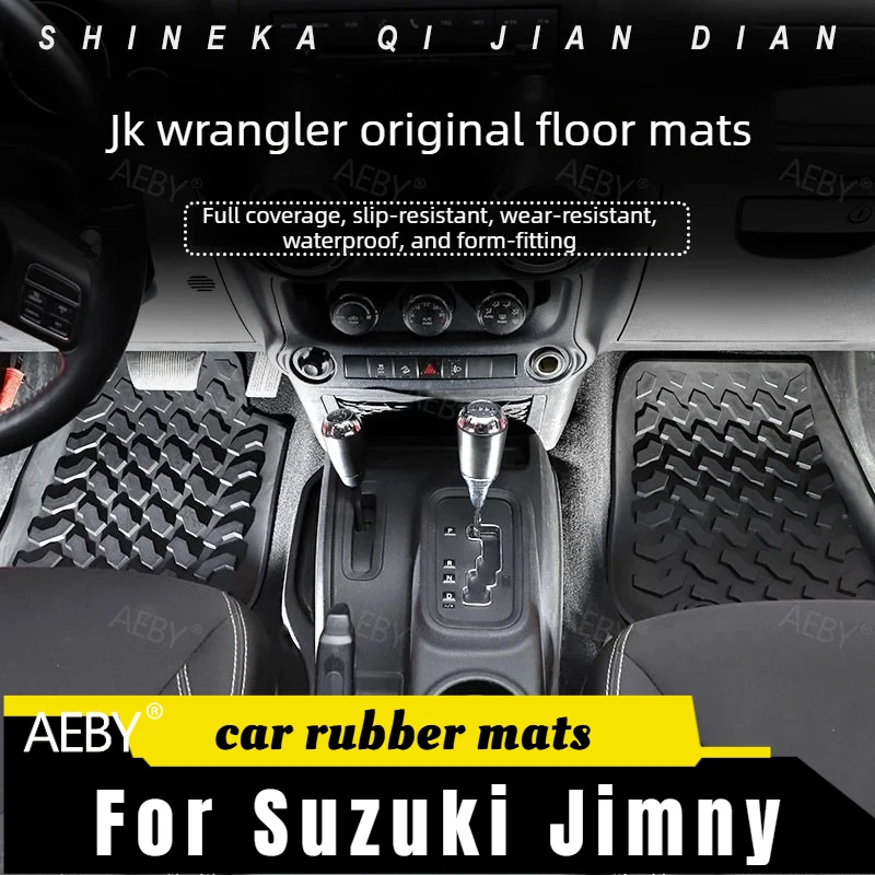 

For Jeep Wrangler 2018-2023 Heavy duty waterproof and anti-skid,TPE foot pad,All day TPE foot mat,roof insulation cotton