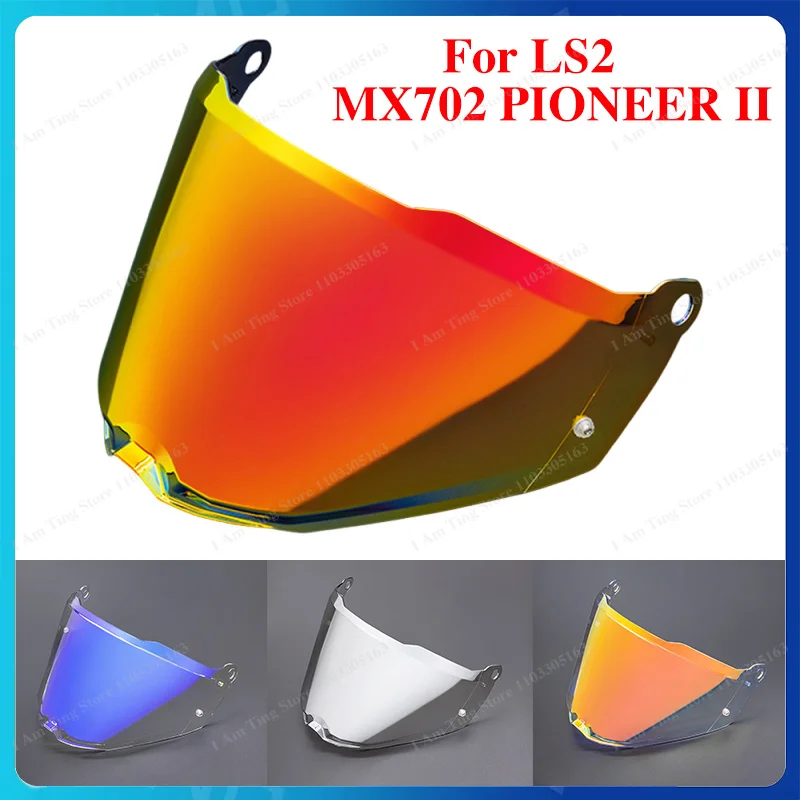 Motorcycle Helmet Visor Lens For LS2 MX702 PIONEER II Replace Anti-UV Anti-Scratch Dustproof Windshield Helmets Accessories