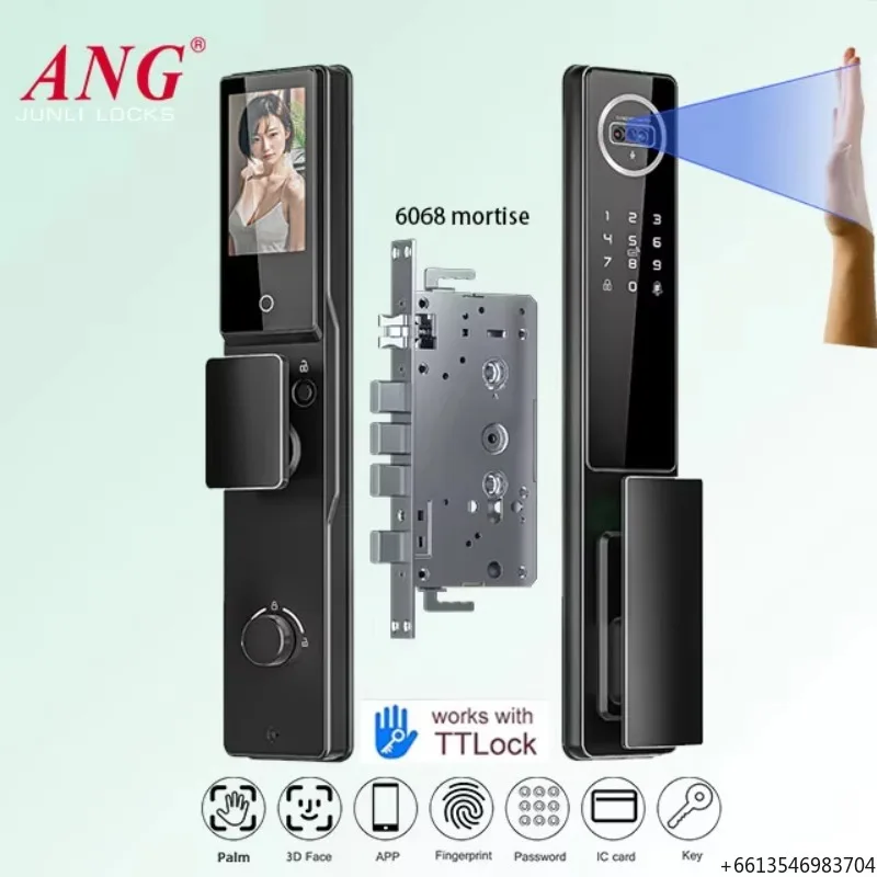 Hd Screen Face Recognition Fingerprint Door Lock Ttlock Wifi Cat Eye Camera Password Palm Vein Electronic Locks