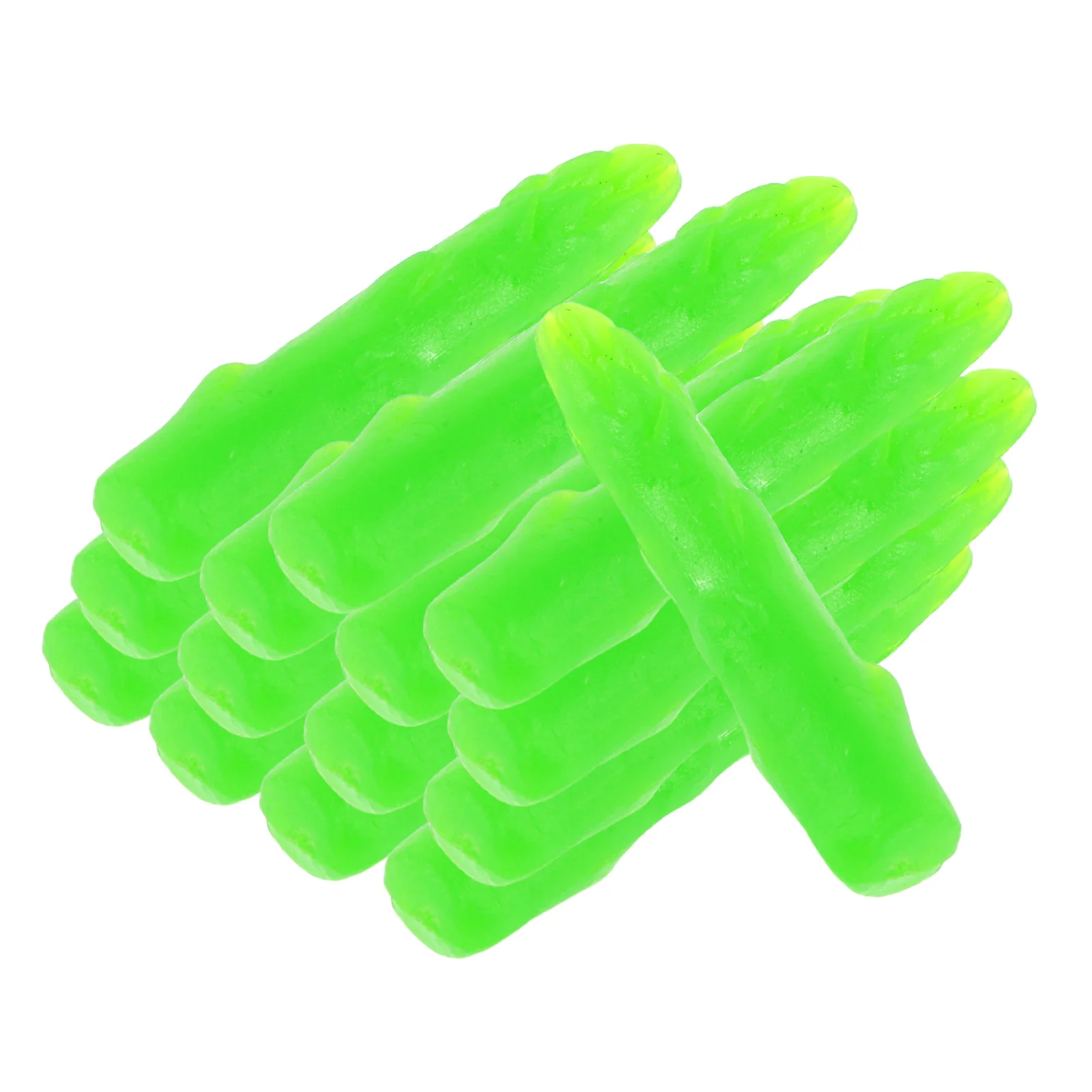 

50 pcs Mini Asparagus Props Lifelike Artificial Food Models Versatile Use Easy Clean Detailed Design Simulated Vegetables Fake