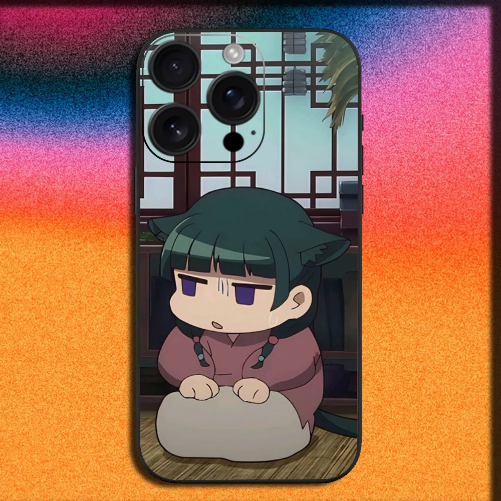 The Apothecary D-Diaries Maomao Phone Case For iPhone 16,15,14,13,12,11,Pro,XS,Max,XR,Plus,SE,Mini Soft Black Cover - Image 4