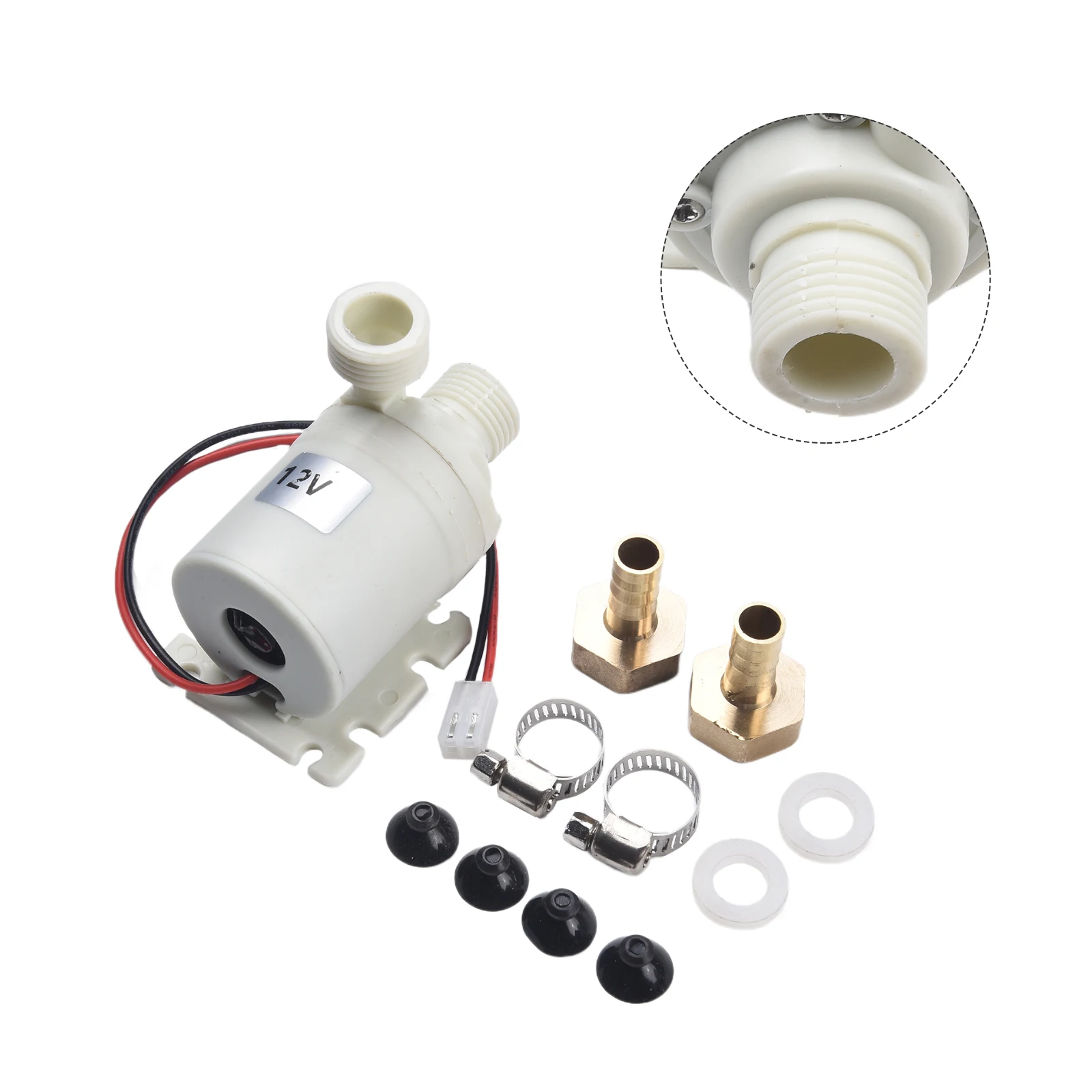 

BYT-7A006 12V Solar Hot Water Heater Circulation Pump Low Noise Discharge Head Electric Heater Booster Replacement Plumbing