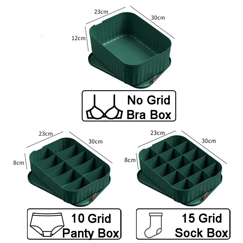 Underwear Storage Box Closet Organizer Underwear Socks Bras Organizer Drawer Clothes Finishing Box With Lid Wardrobe Organizer