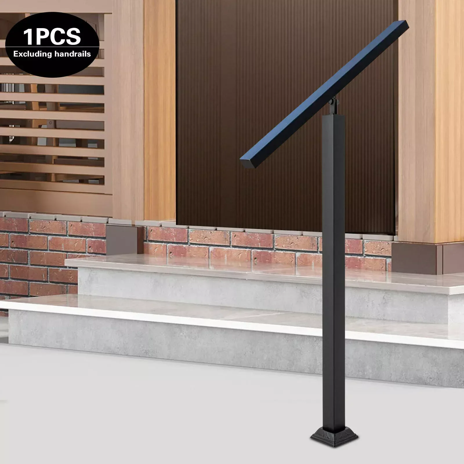 Stair Balusters Post Black Minimalist Fit Indoor Outdoor Office Building Villas