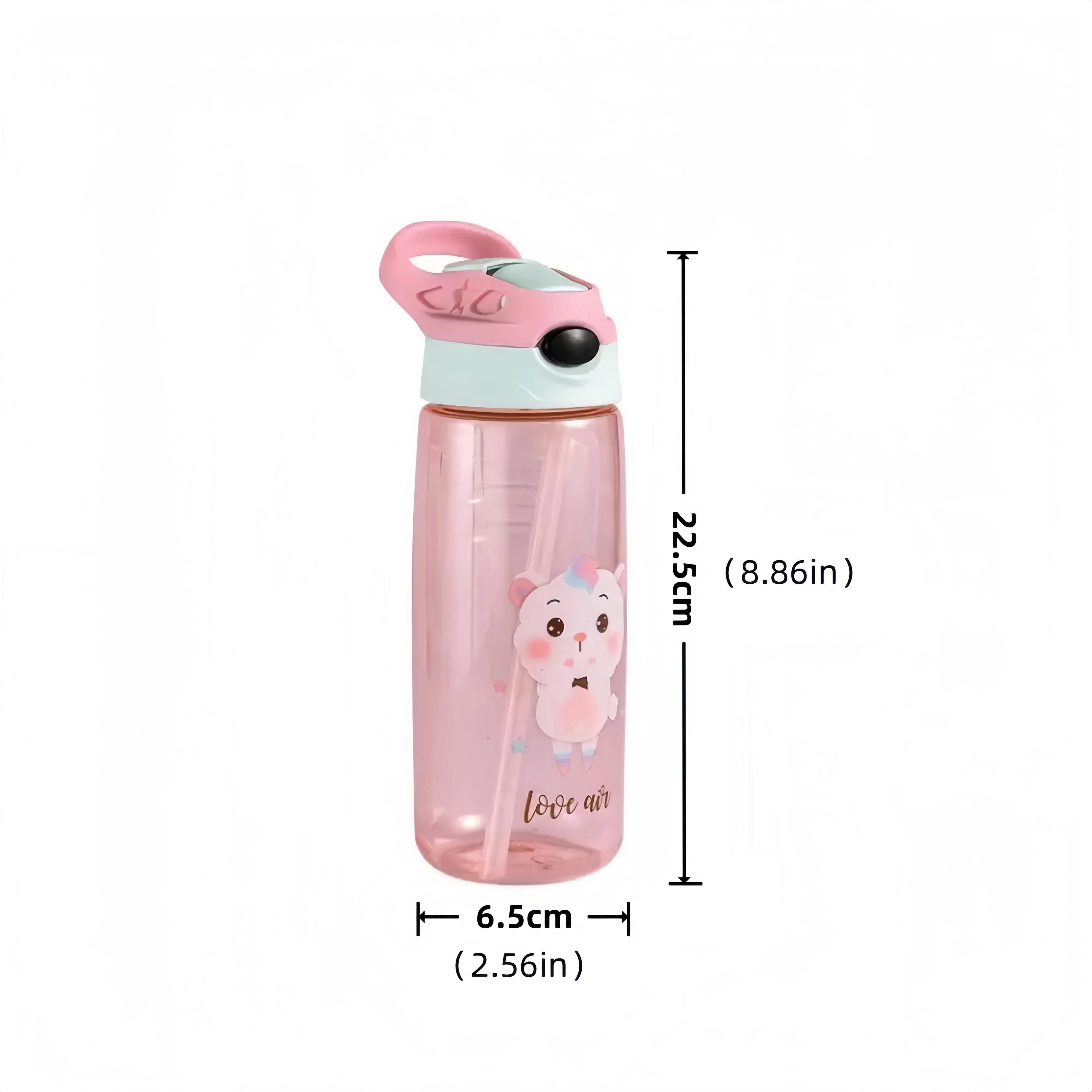 500ML Kids Water Sippy Cup Cartoon Leakproof Water Bottle for Beach Camping  BPA Free Children Drinking Healthy School Straw Cup