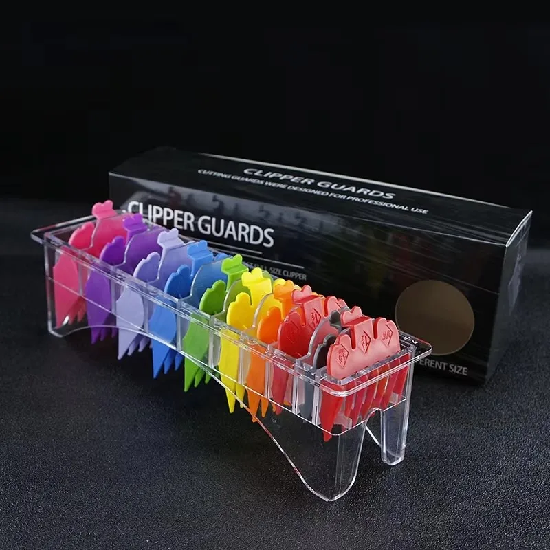 10 ชิ้นพลาสติก Men Hair Clipper หวีจํากัดสําหรับชายตัดผมตัดท่องเที่ยวเปลี่ยนสิ่งที่แนบมาผม Trimmer Salon จัดแต่งทรงผมเครื่องมือ