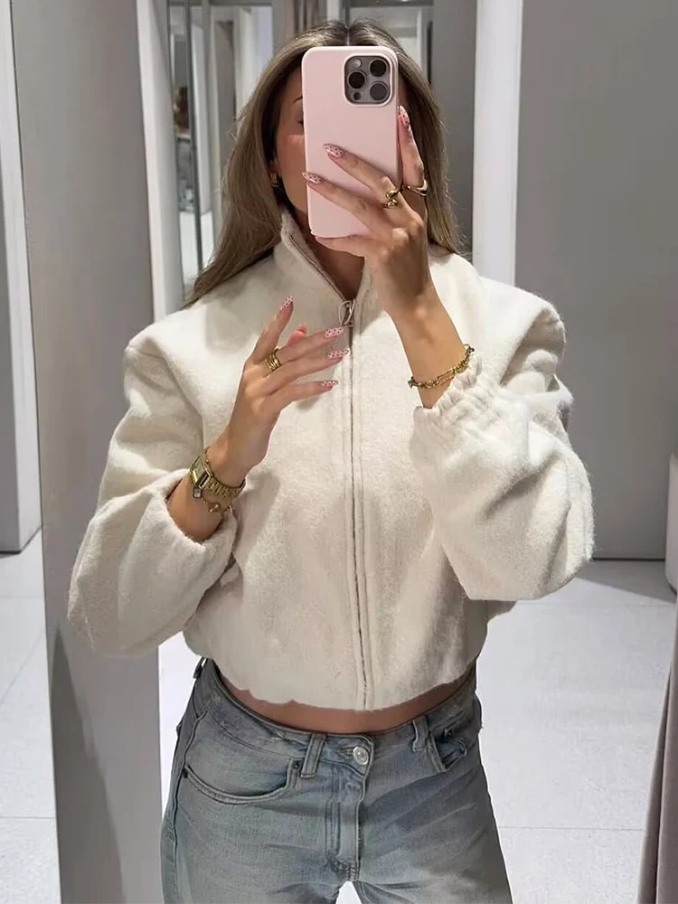 

Женская куртка с длинным рукавом на молнии и жемчугом, кожаные куртки для женщин, 2021, уличные короткие пальто, женская осенне-зимняя новая верхняя одежда