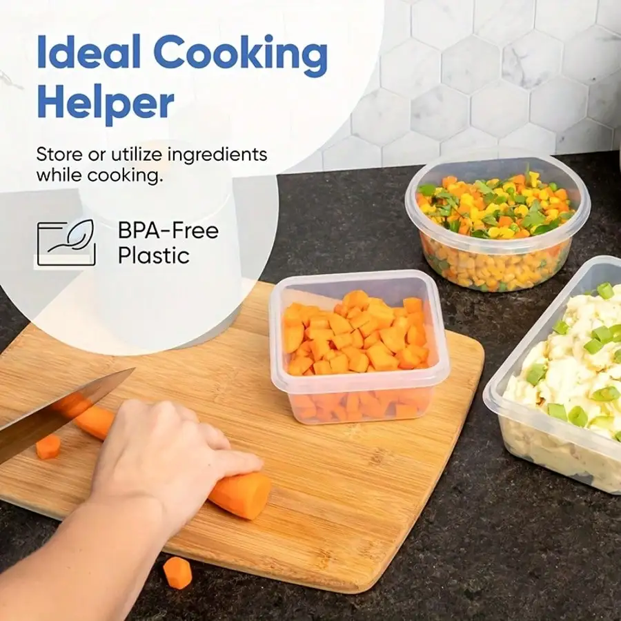 24‑Piece Meal Prep Food Containers Set, Reusable Bento Boxes with Leak‑Proof Airtight Lids, Portable Storage Containers for Lunch, On‑the‑Go Meals & Leftovers view 5