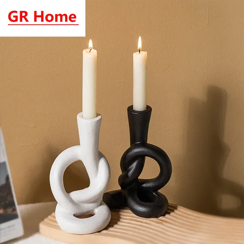 Elegant Ceramic Aroma Candle Holders in European and American Instagram Style, Creative Home Decor Ornaments