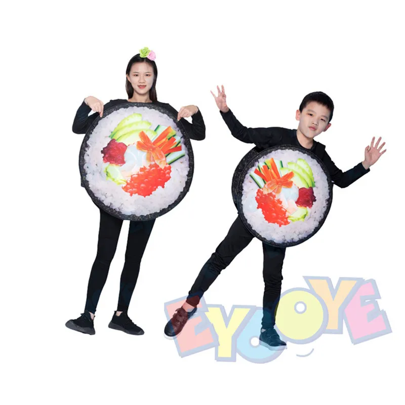 Cosplay Costume Ketchup Popcorn Sushi Pizza Hot Dog Halloween Christmas Performance Carnival Party Outfit Parent-child Clothes