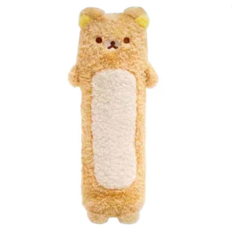 Rilakkuma Plüsch-Federmäppchen für Kinder, Chairoikoguma-Bär, Kawaii, niedliches, dünnes Federmäppchen, kleine Stifttasche, Schulbriefpapier