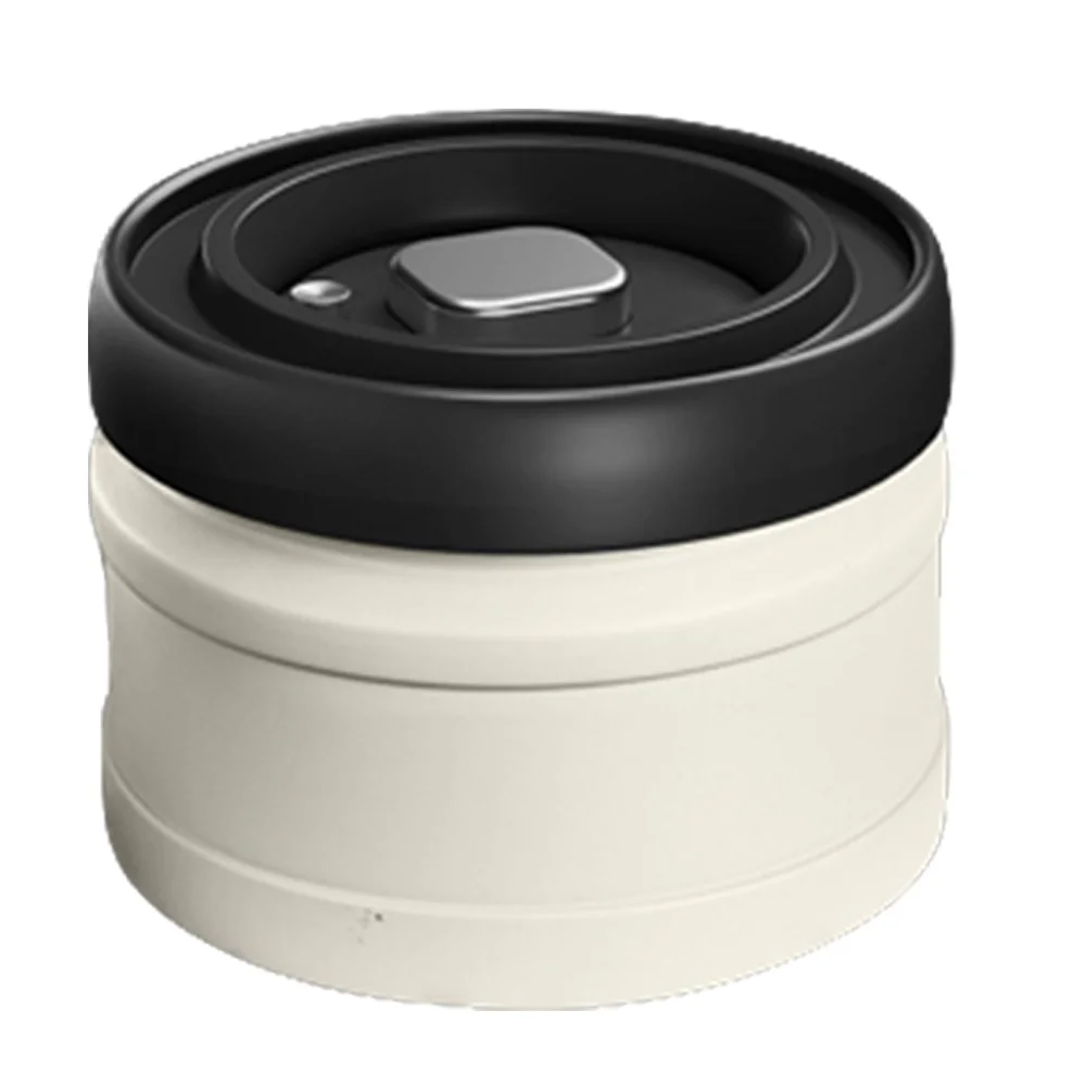 حاوية تخزين حبوب البن المختومة، شاي الحبوب المفرغ، تحافظ على خزان علبة طازجة لبرطمان القهوة محكم الغلق (أبيض، S)-ساخن