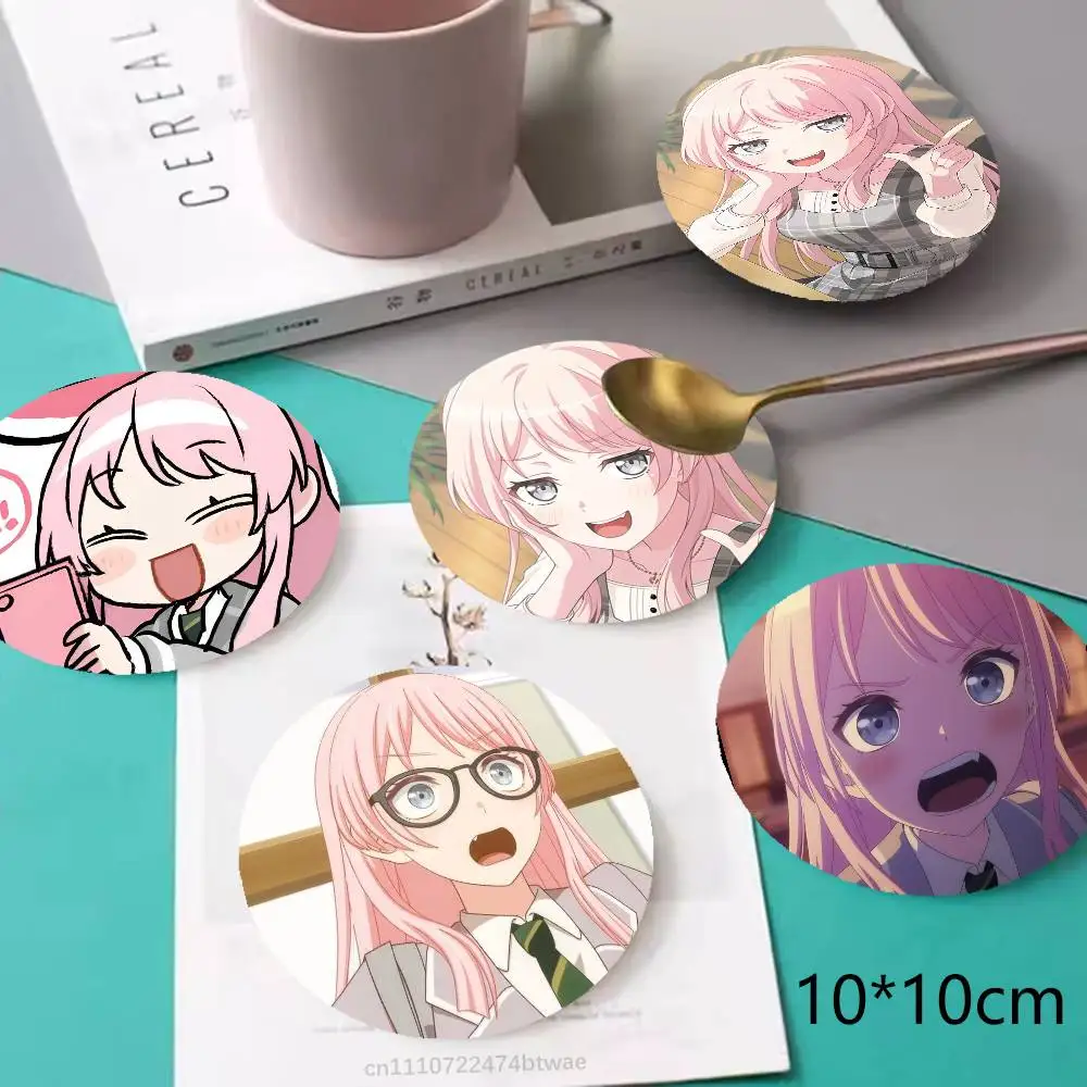 

M-Mygo Anon Chihaya Wooden Coaster Set, A Must-Have For Holiday Parties, Suitable For Bars, Offices , Size 10cm X 10cm