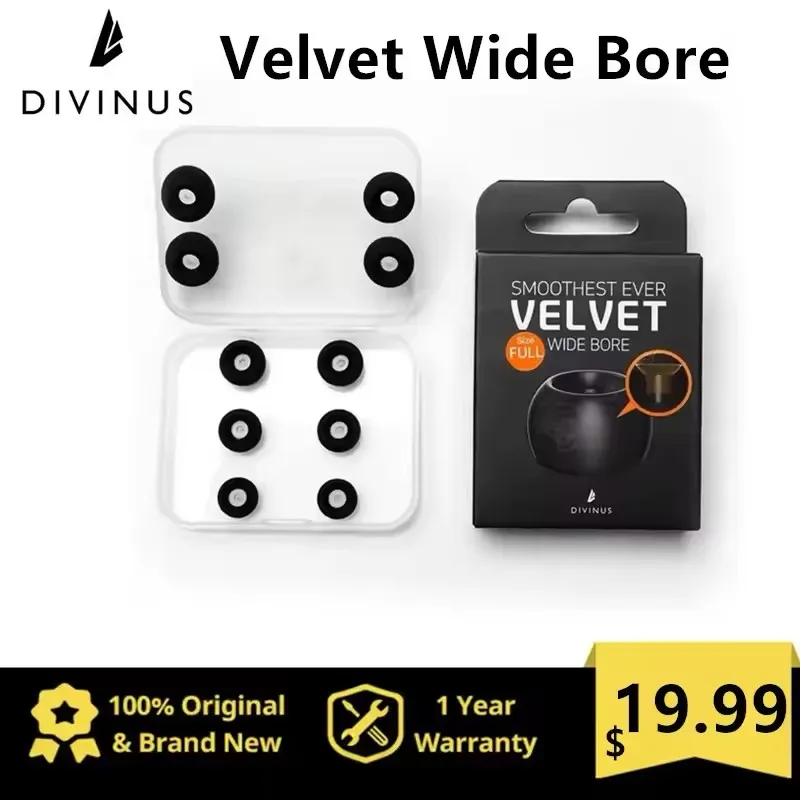 DIVINUS Velvet Wide Bore auricolari in Silicone auricolari per ugello da 4-6mm, auricolari morbidi e profondi per auricolari Tanchjim 4U,Davinci AFUL
