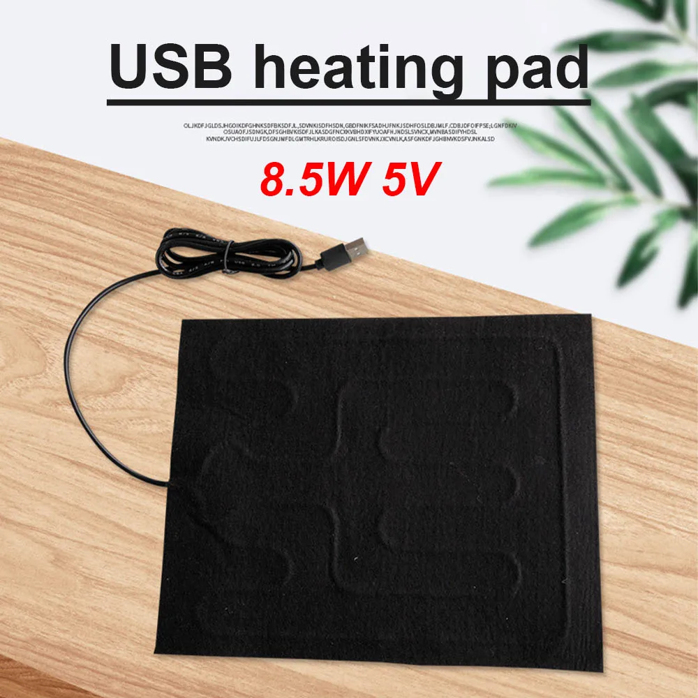 USB Heating Pad 5V Electric Heating Film Hand Warmer Seat Heating Cushion Warmer Waterproof Pet Reptile Animal Winter Heater Mat