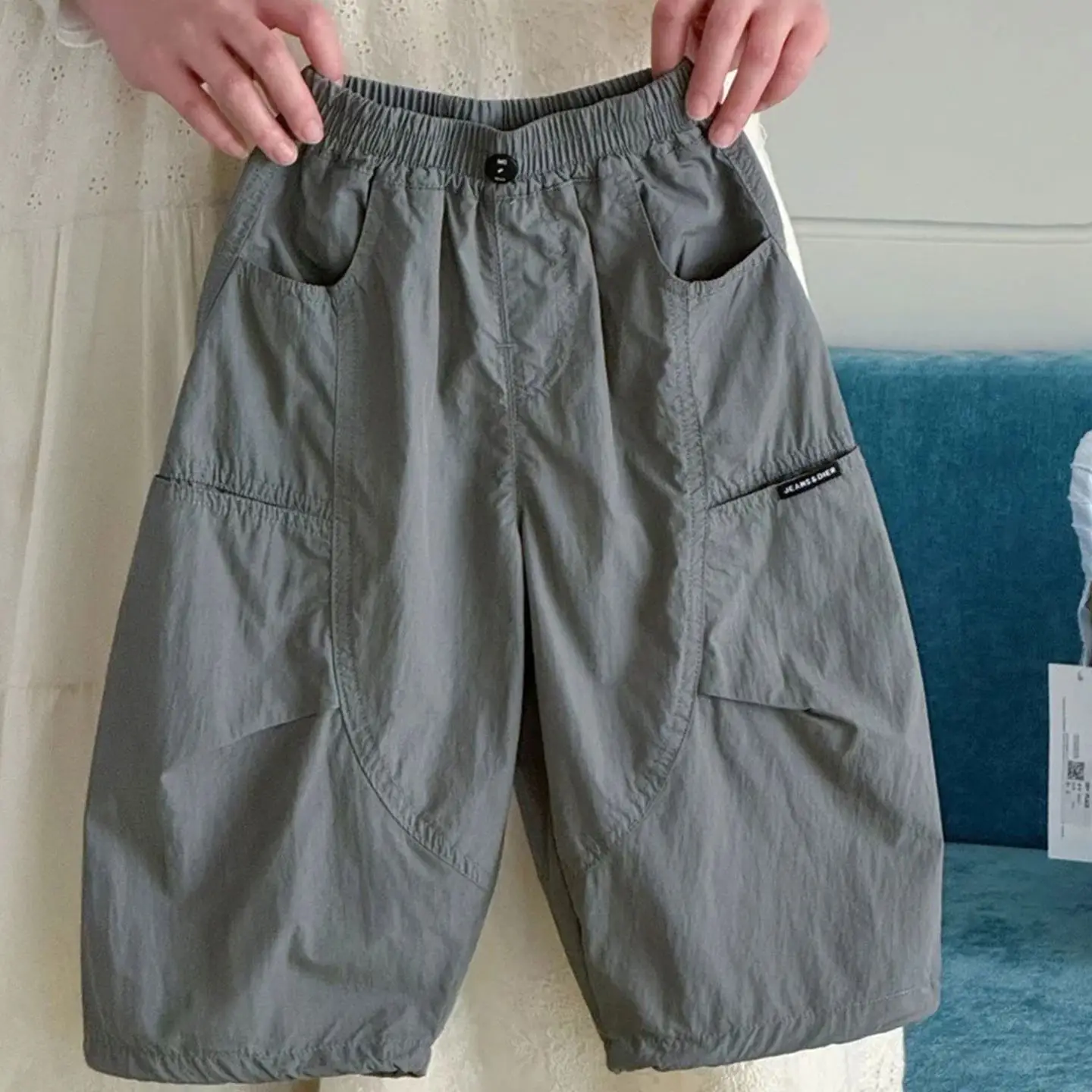 Children's Pure Cotton Thin Mosquito Thin Pants 2026 Summer New Boys Wide Leg Pants Girls Casual Loose Korean Version Pants