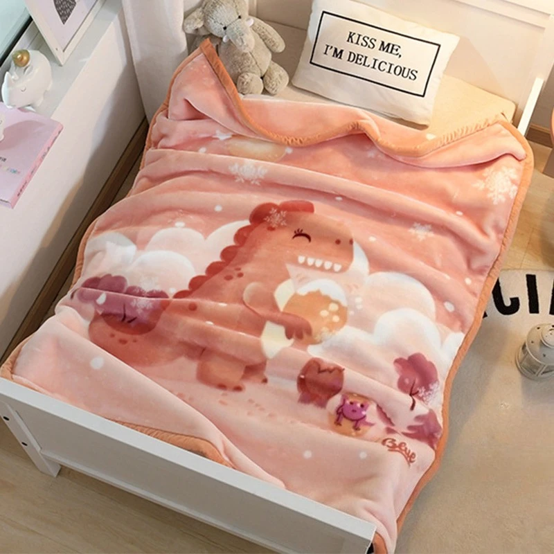 

Winter Thicken Children Quilt Baby Blanket Small Quilt Double Layer Coral Velvet Blanket Fall Winter Kindergarten Nap Blanket 이불