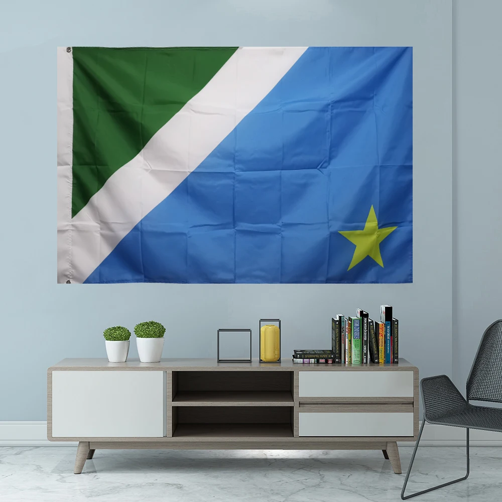 

Flag Of Mato Grosso Do Sul Brazil Brazilian State Graphic Custom Printed Hanging Banner Sport Polyester Shaft Cover Grommets