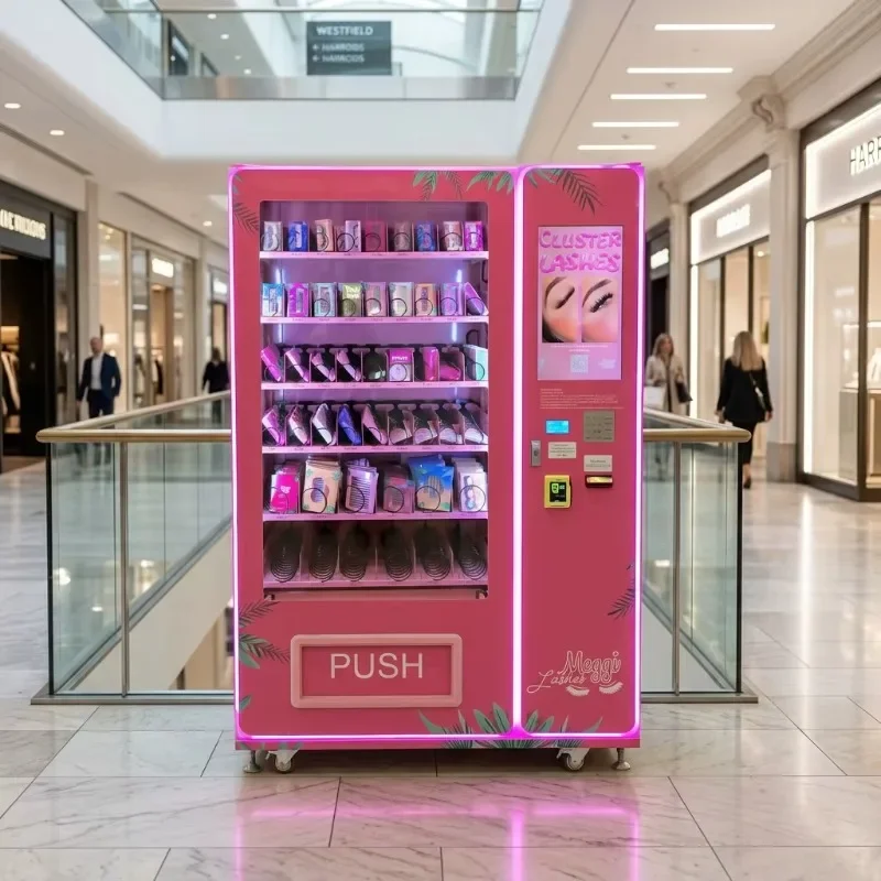 FL Retail Beauty Vending Machine Automatic Sell False Lashes Nail Art Cosmetics Vending Machine For Public Area