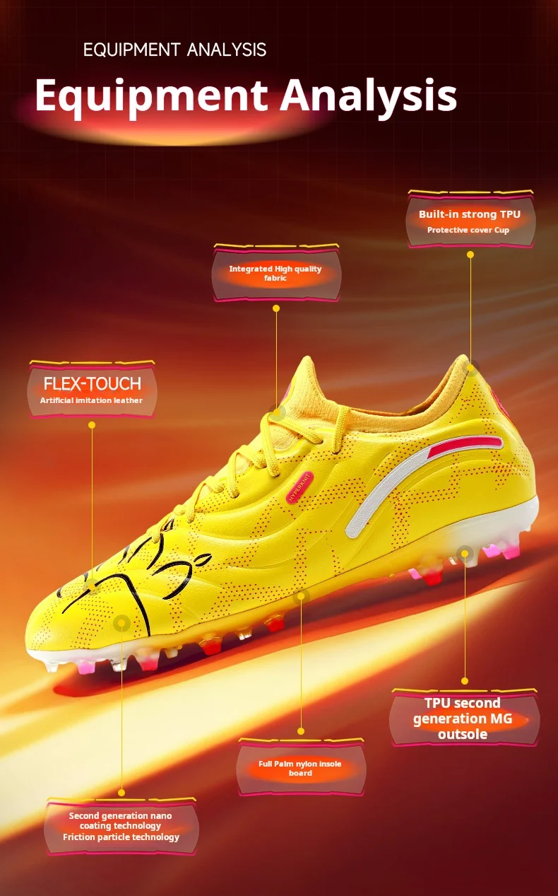 Kelme Hochwertige Fußballschuhe Kurze Stollen Rutschfeste Fußballstiefel Kunstrasen Dämpfung Training MG Fußballschuhe – Detail 4