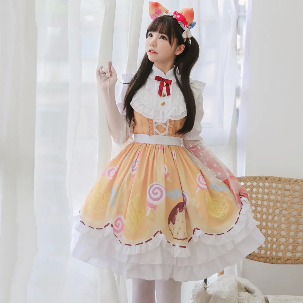 

Halloween Women Adult Anime Party Dress Maid Dream Women Sissy Maid Lolita Cosplay Costume