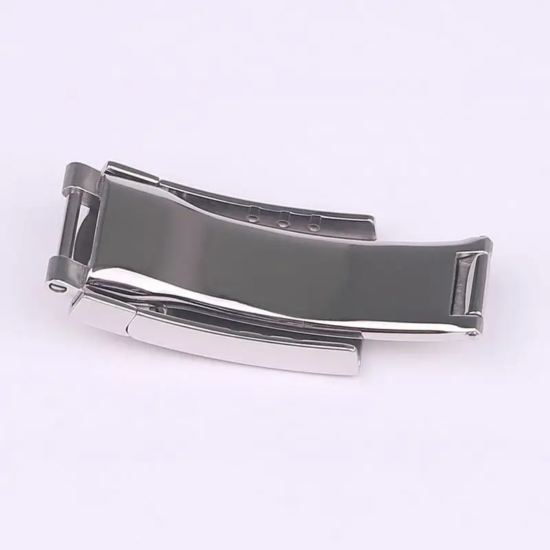 Solid Stainless Steel Folding Buckle for Rolex Submariner Oysterflex Daytona GMT Watch Band Strap Deployment Clasp 16mmX9mm