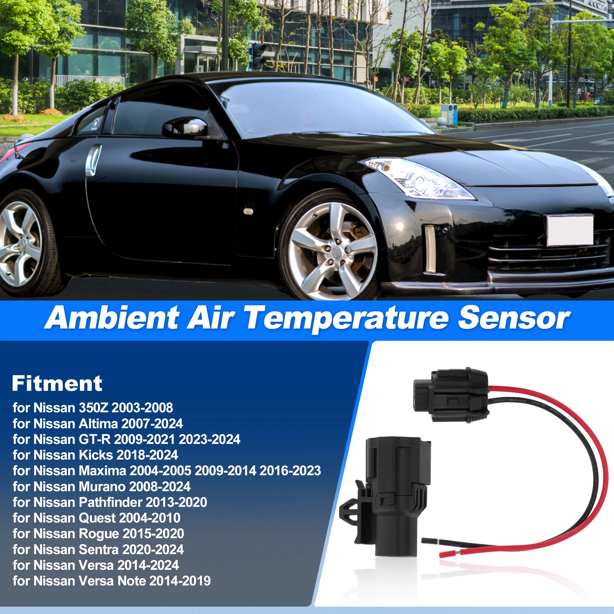 UXCELL No.27722-3VA0A Ambient Air Temperature Sensor with Connector Pigtail Plug