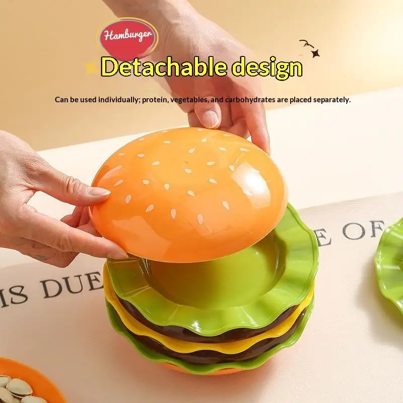 Stackable5/ 7th Floor Hamburg Dinner Plate Stackable Dinner Plate Bone Spit Plate Interesting Sauce Container Table Decoration