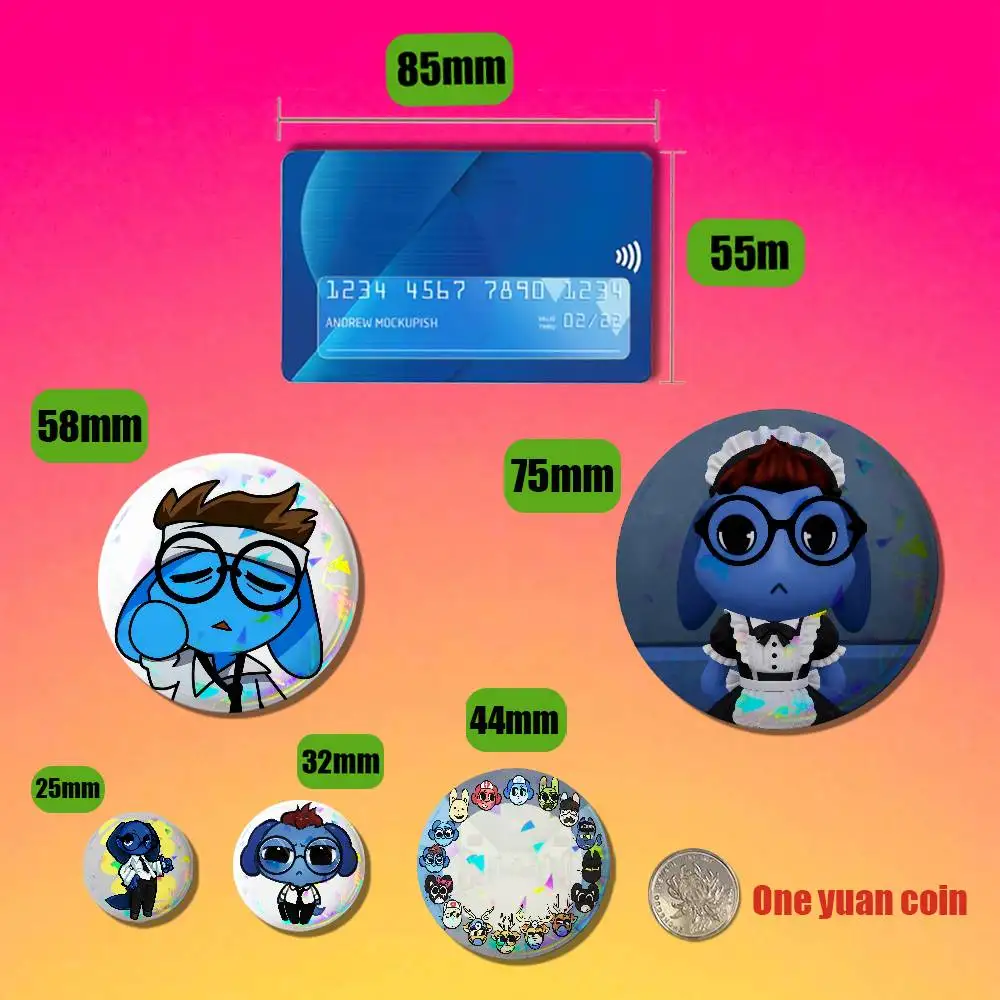 For Animal Hospital Anomaly Secretary Badge Cover Custom Pin Insignia Emblem Round Button 58mm 44mm Laser Film