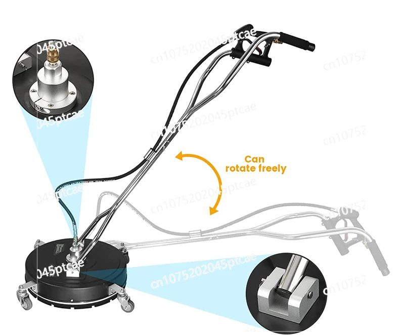 Professional Pressure Cleaning Machine, Rotating Surface, Patio, 4000psi Pressure Belt, 3/8 Quick Coupling, 20 Inch