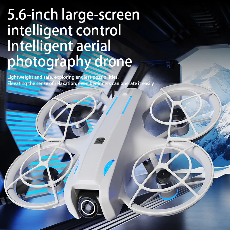 L105 PRO Drone Duel 8k Lens Full Anti-Collision And Full Enclosure 5.6 Inch Large Screen Remote Control Brushless Quadcopter